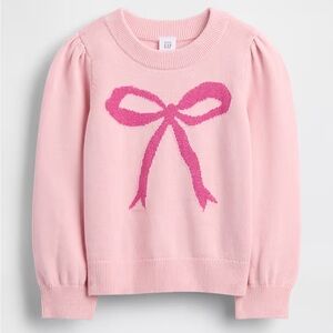 Gap Pink Sweater with Pink Bow Accent